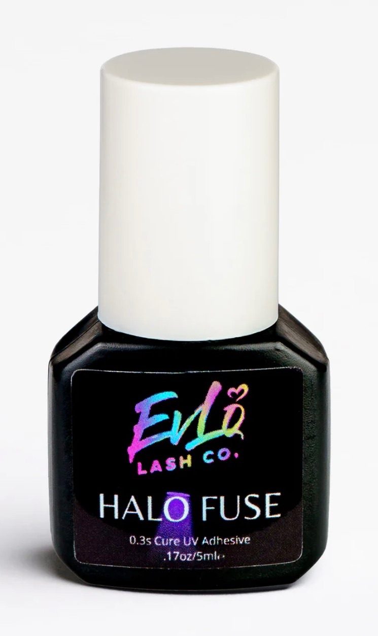UV-cured lash adhesive used at the studio