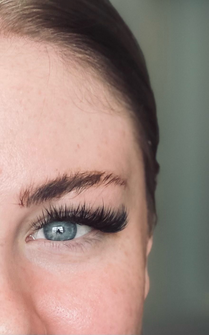 A finished custom lash set by Ciera, close up