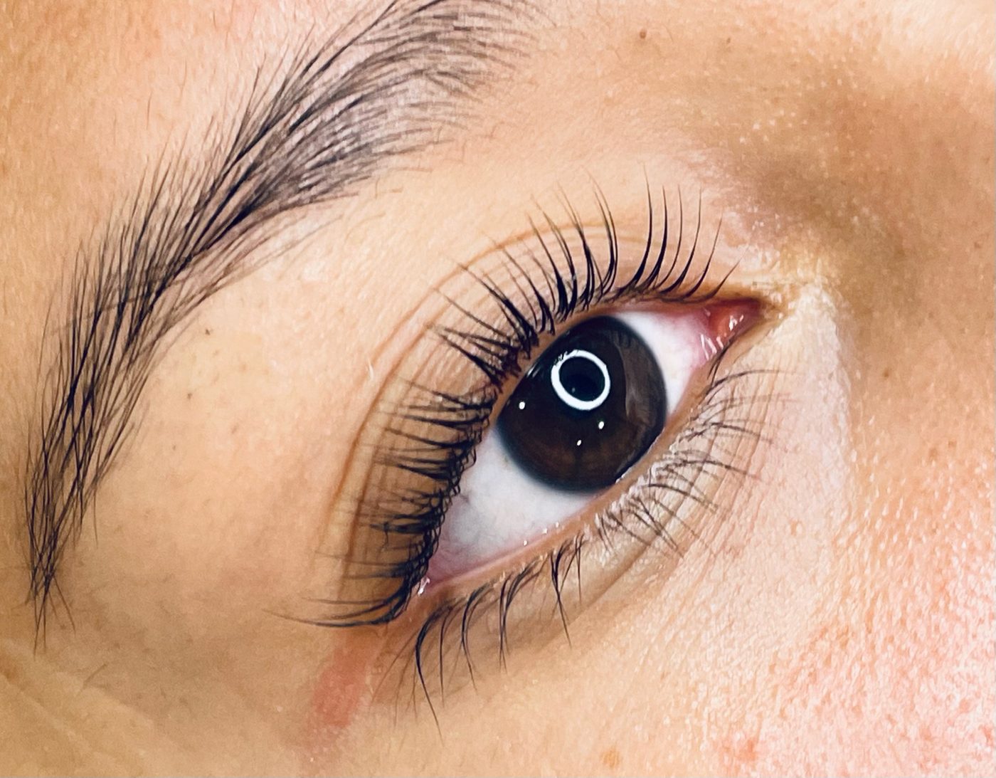 A finished custom lash set